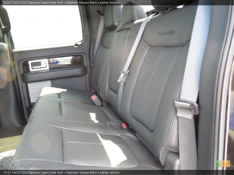 Platinum Unique Black Leather Interior Rear Seat for the 2013 Ford F150 Platinum SuperCrew 4x4 #71722405
