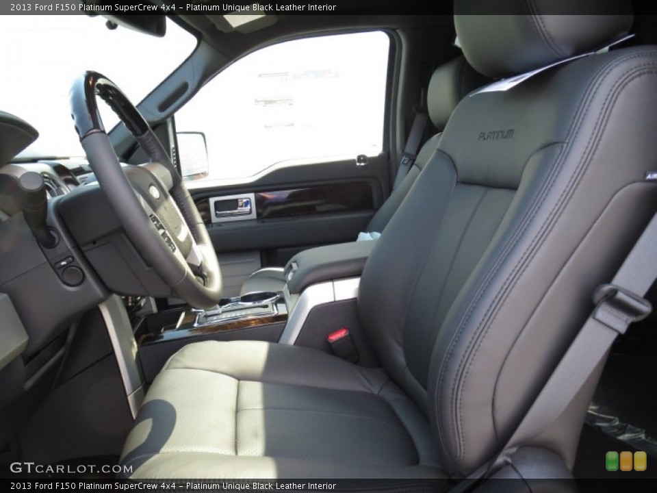 Platinum Unique Black Leather Interior Front Seat for the 2013 Ford F150 Platinum SuperCrew 4x4 #71722420