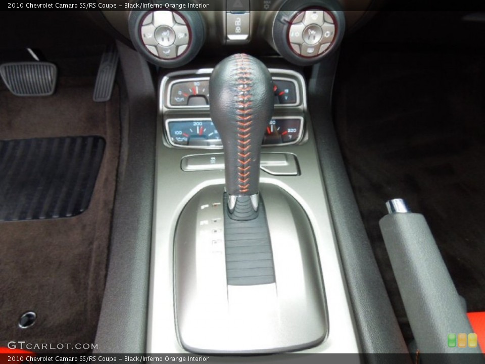 Black/Inferno Orange Interior Transmission for the 2010 Chevrolet Camaro SS/RS Coupe #71724352