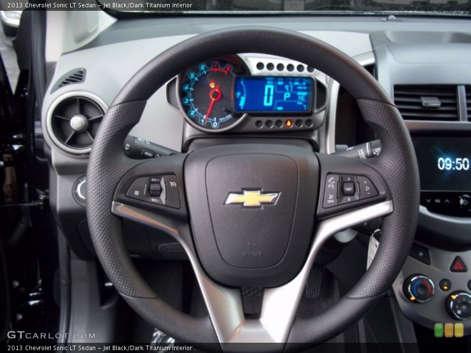 Jet Black/Dark Titanium Interior Steering Wheel for the 2013 Chevrolet Sonic LT Sedan #71724910