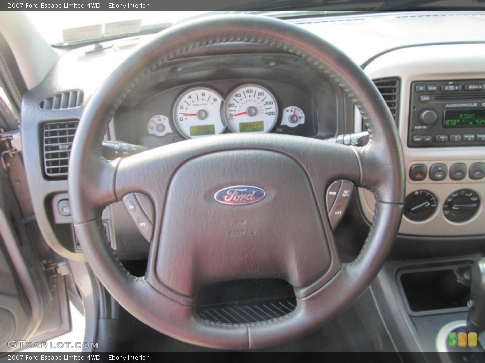 Ebony Interior Steering Wheel for the 2007 Ford Escape Limited 4WD #71725859
