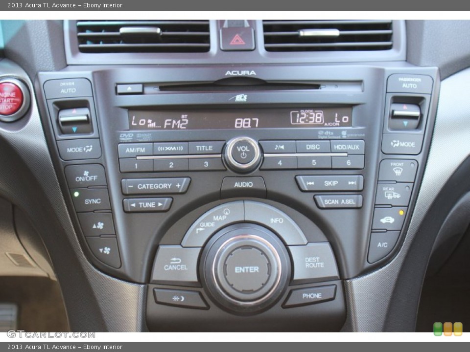 Ebony Interior Controls for the 2013 Acura TL Advance #71727241