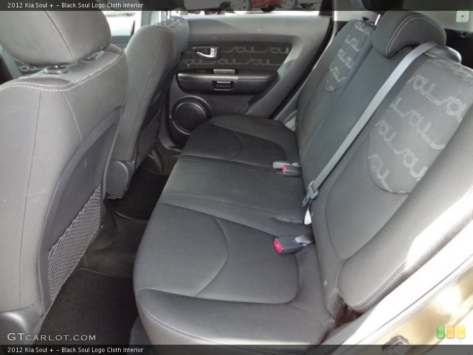 Black Soul Logo Cloth Interior Rear Seat for the 2012 Kia Soul + #71727845