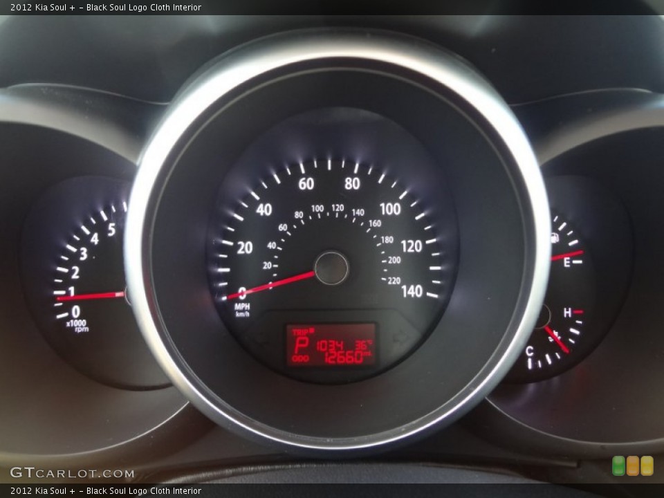 Black Soul Logo Cloth Interior Gauges for the 2012 Kia Soul + #71727995