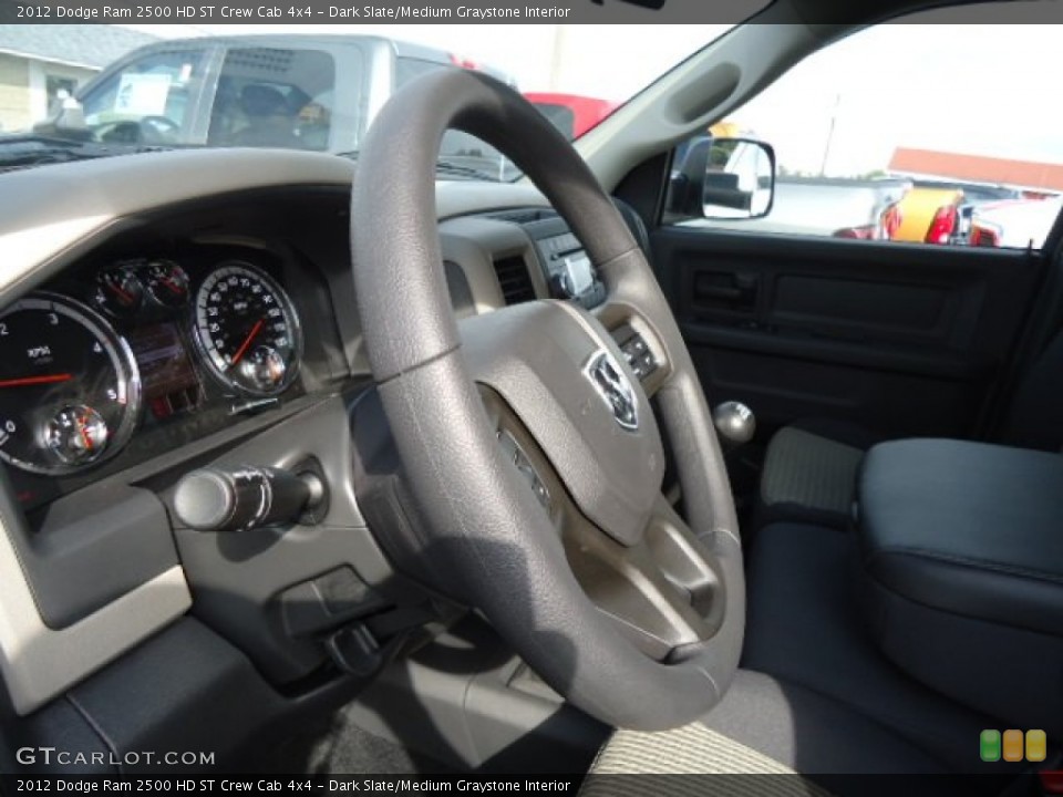 Dark Slate/Medium Graystone Interior Steering Wheel for the 2012 Dodge Ram 2500 HD ST Crew Cab 4x4 #71728610