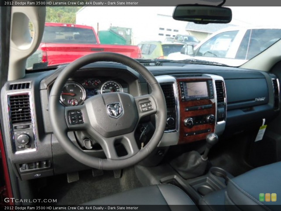 Dark Slate Interior Dashboard for the 2012 Dodge Ram 3500 HD Laramie Crew Cab 4x4 Dually #71729255