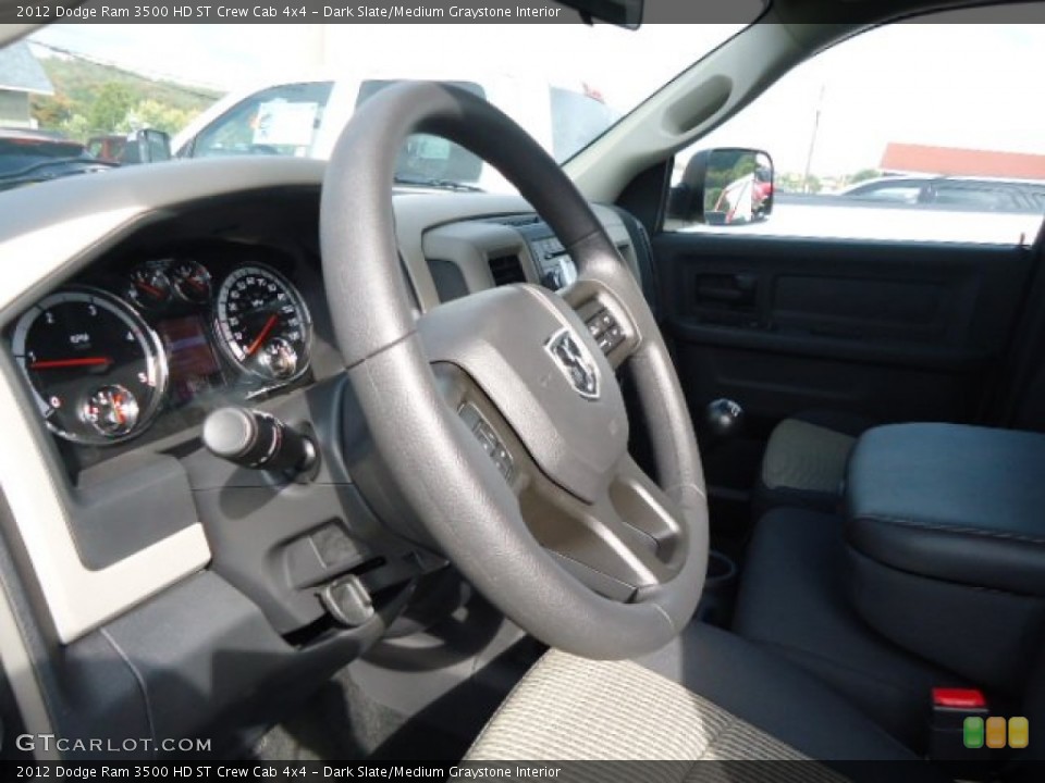 Dark Slate/Medium Graystone Interior Steering Wheel for the 2012 Dodge Ram 3500 HD ST Crew Cab 4x4 #71729831