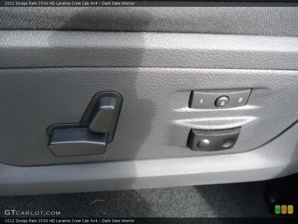 Dark Slate Interior Controls for the 2012 Dodge Ram 3500 HD Laramie Crew Cab 4x4 #71729999