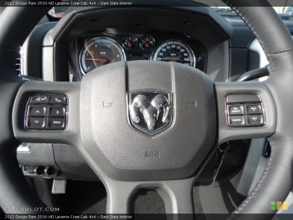 Dark Slate Interior Steering Wheel for the 2012 Dodge Ram 3500 HD Laramie Crew Cab 4x4 #71730020