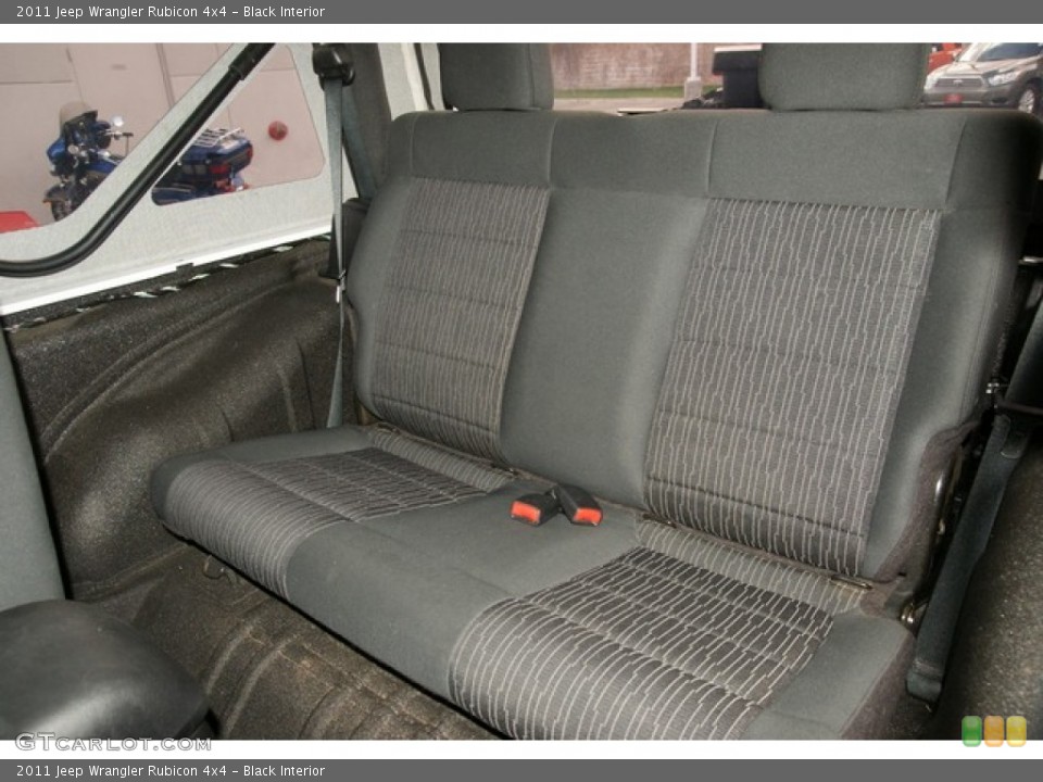 Black Interior Rear Seat for the 2011 Jeep Wrangler Rubicon 4x4 #71731772