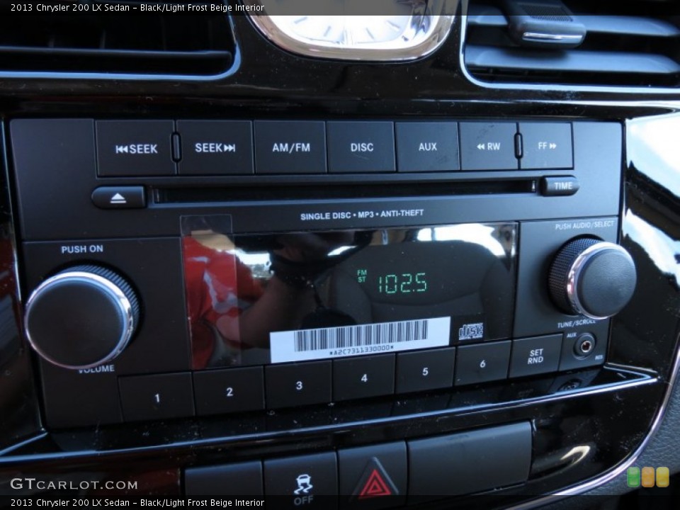 Black/Light Frost Beige Interior Audio System for the 2013 Chrysler 200 LX Sedan #71732132