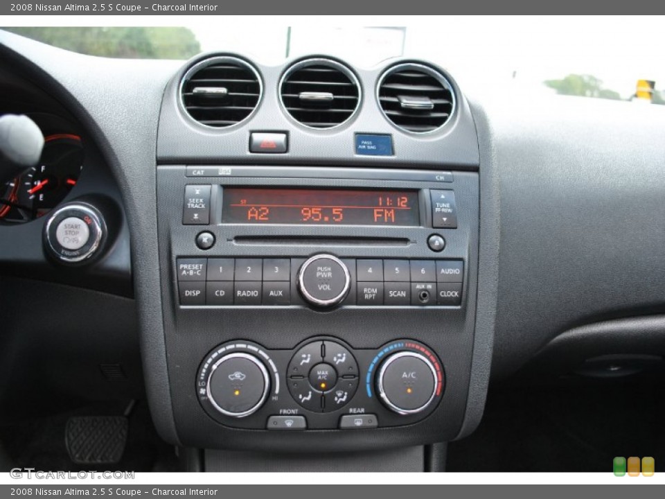 Charcoal Interior Controls for the 2008 Nissan Altima 2.5 S Coupe #71732795