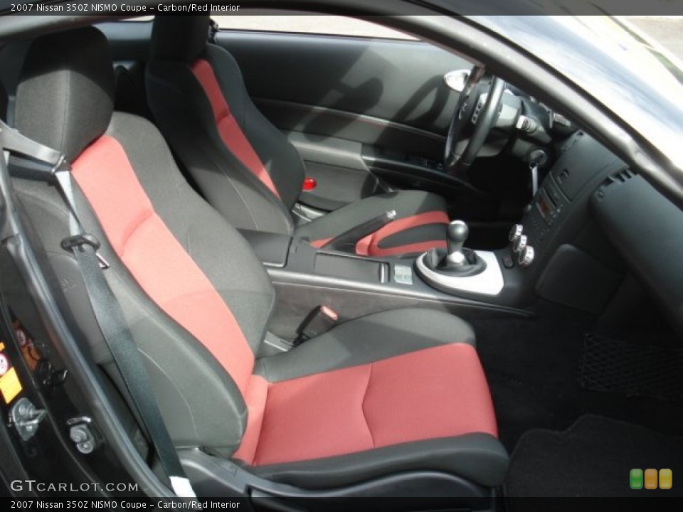 Carbon/Red Interior Front Seat for the 2007 Nissan 350Z NISMO Coupe #71733719