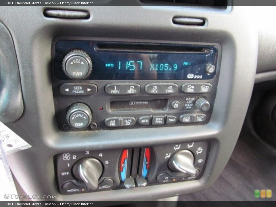 Ebony Black Interior Controls for the 2001 Chevrolet Monte Carlo SS #71736725