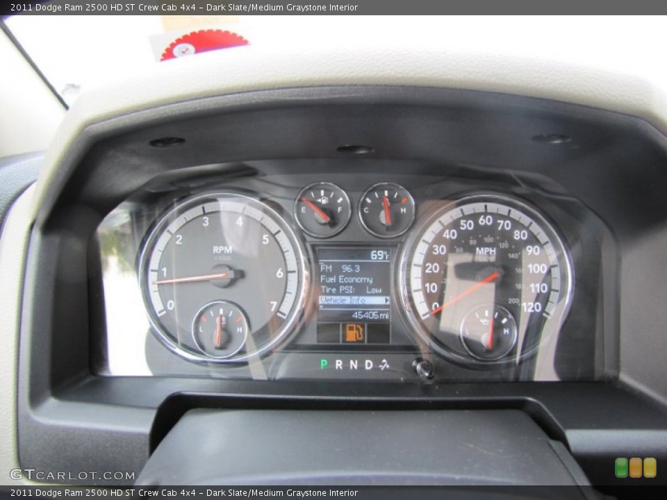 Dark Slate/Medium Graystone Interior Gauges for the 2011 Dodge Ram 2500 HD ST Crew Cab 4x4 #71736989