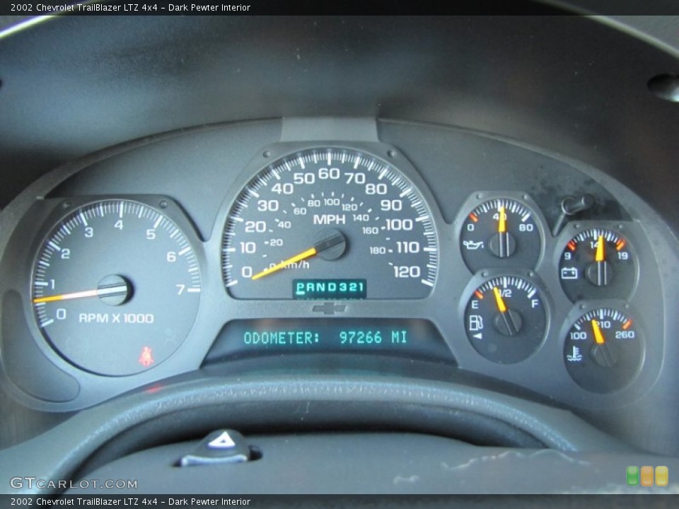 Dark Pewter Interior Gauges for the 2002 Chevrolet TrailBlazer LTZ 4x4 #71737682
