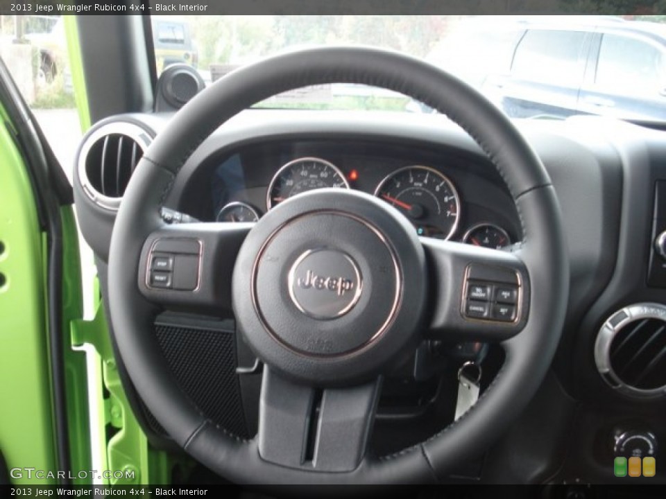 Black Interior Steering Wheel for the 2013 Jeep Wrangler Rubicon 4x4 #71745891