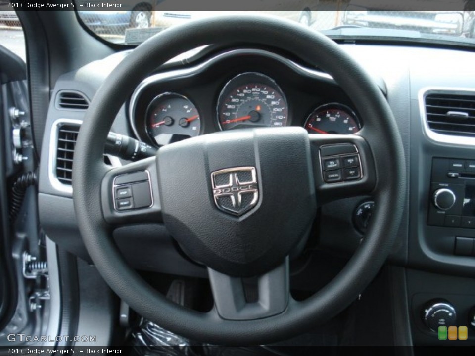 Black Interior Steering Wheel for the 2013 Dodge Avenger SE #71747916