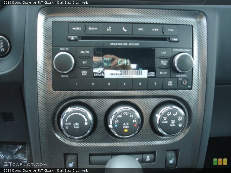 Dark Slate Gray Interior Controls for the 2013 Dodge Challenger R/T Classic #71748918