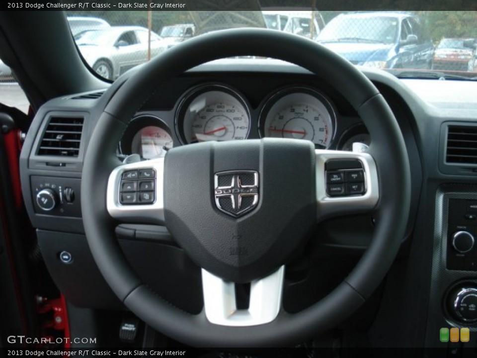 Dark Slate Gray Interior Steering Wheel for the 2013 Dodge Challenger R/T Classic #71748934