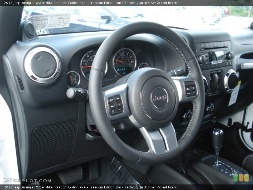 Freedom Edition Black Tectonic/Quick Silver Accent Interior Photo for the 2012 Jeep Wrangler Oscar Mike Freedom Edition 4x4 #71750027