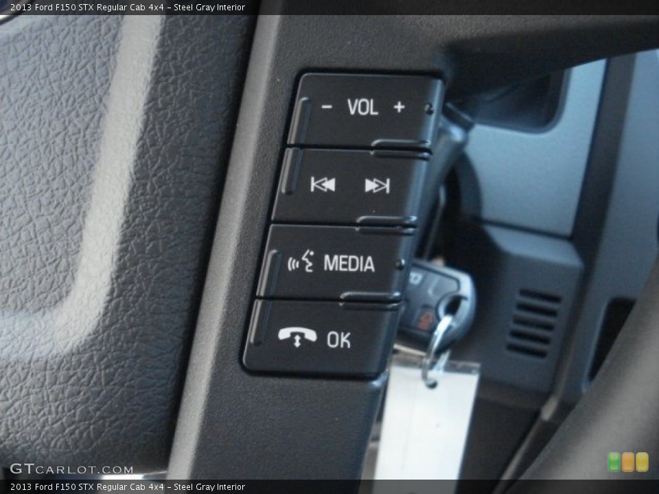 Steel Gray Interior Controls for the 2013 Ford F150 STX Regular Cab 4x4 #71751756