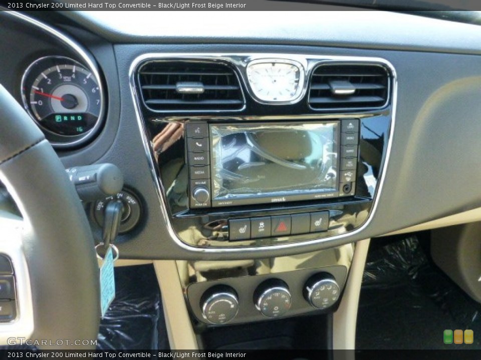 Black/Light Frost Beige Interior Controls for the 2013 Chrysler 200 Limited Hard Top Convertible #71752671