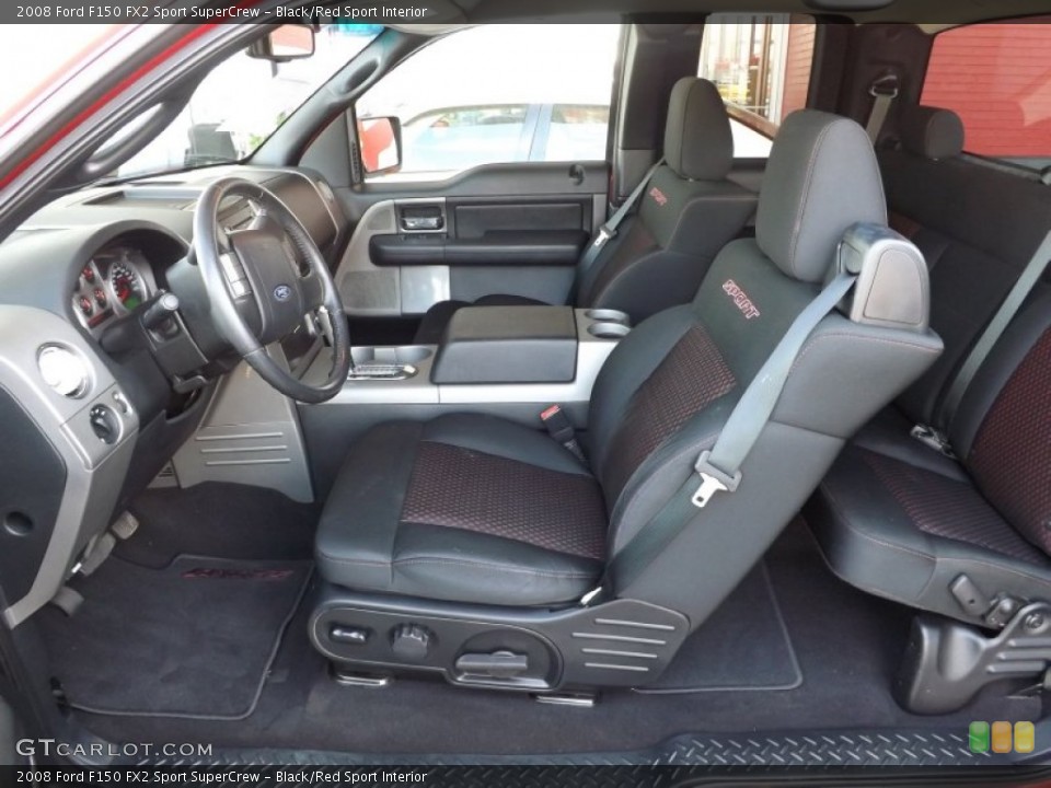 Black/Red Sport Interior Prime Interior for the 2008 Ford F150 FX2 Sport SuperCrew #71758590