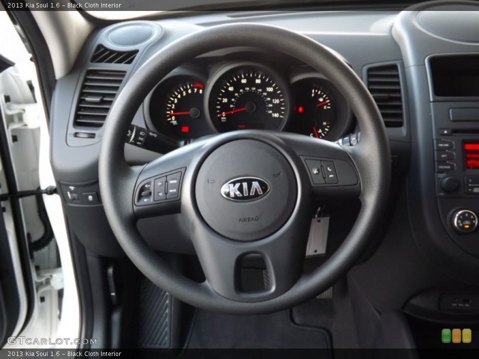 Black Cloth Interior Steering Wheel for the 2013 Kia Soul 1.6 #71759181