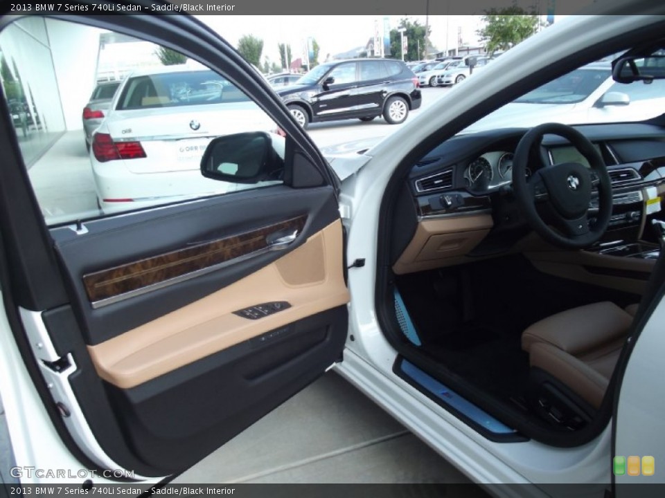 Saddle/Black Interior Photo for the 2013 BMW 7 Series 740Li Sedan #71760912