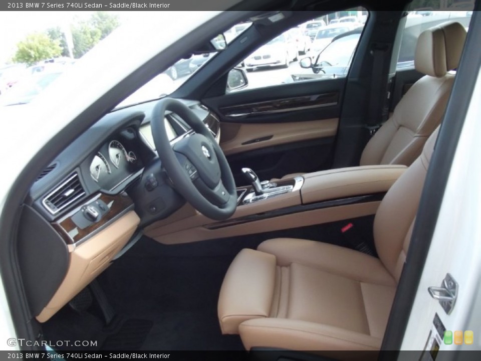 Saddle/Black Interior Front Seat for the 2013 BMW 7 Series 740Li Sedan #71760921
