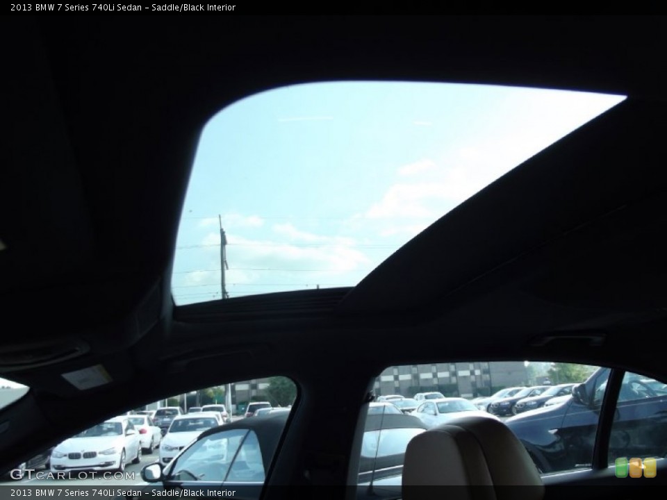 Saddle/Black Interior Sunroof for the 2013 BMW 7 Series 740Li Sedan #71760936