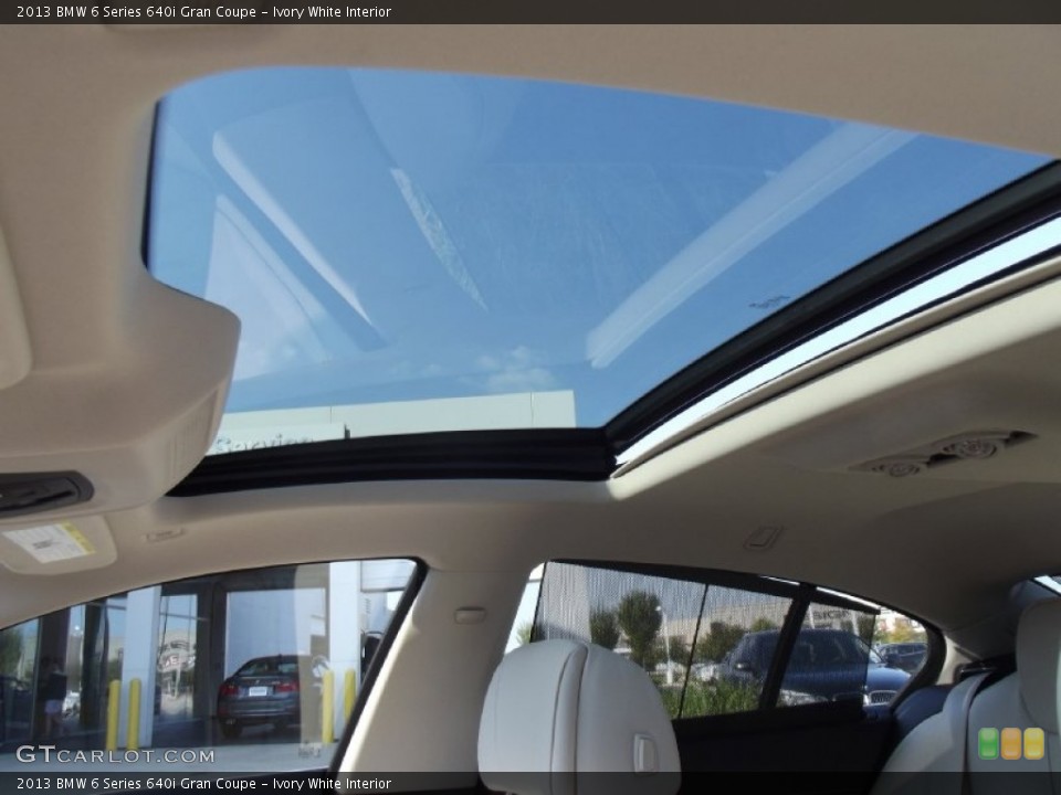 Ivory White Interior Sunroof for the 2013 BMW 6 Series 640i Gran Coupe #71761236