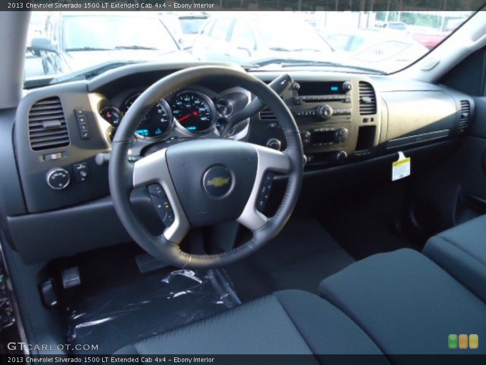 Ebony Interior Dashboard for the 2013 Chevrolet Silverado 1500 LT Extended Cab 4x4 #71761892