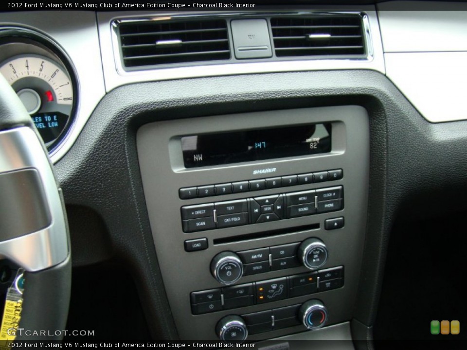 Charcoal Black Interior Controls for the 2012 Ford Mustang V6 Mustang Club of America Edition Coupe #71765394