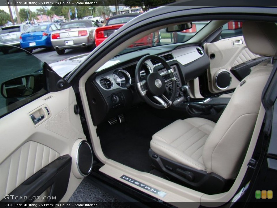 Stone Interior Prime Interior for the 2010 Ford Mustang V6 Premium Coupe #71765604