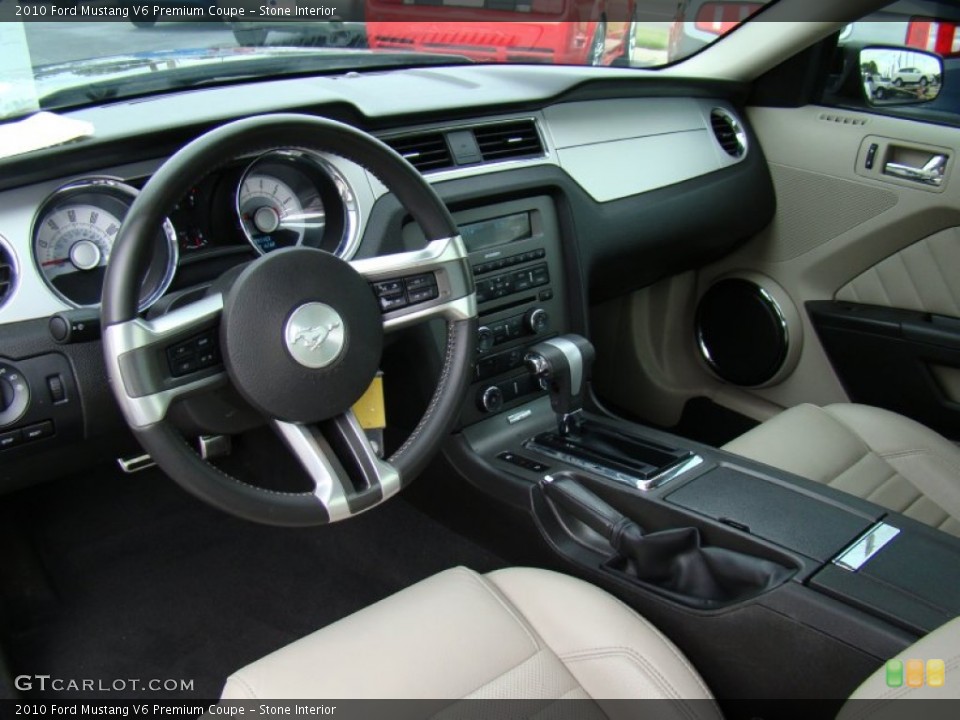 Stone Interior Prime Interior for the 2010 Ford Mustang V6 Premium Coupe #71765651