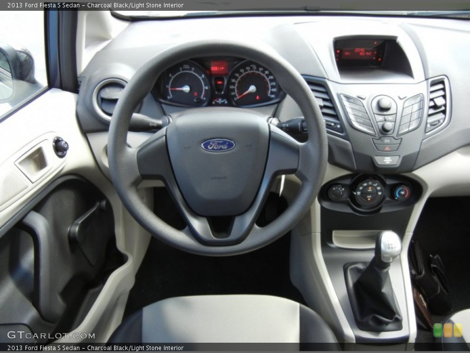 Charcoal Black/Light Stone Interior Dashboard for the 2013 Ford Fiesta S Sedan #71765844
