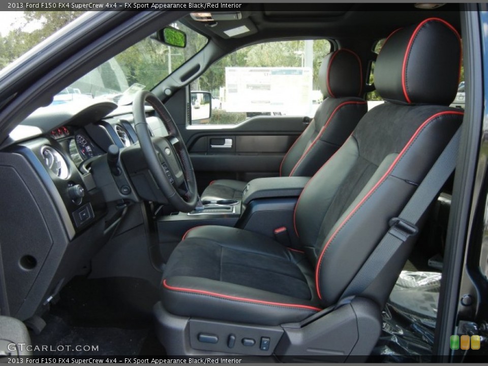 FX Sport Appearance Black/Red Interior Front Seat for the 2013 Ford F150 FX4 SuperCrew 4x4 #71766063