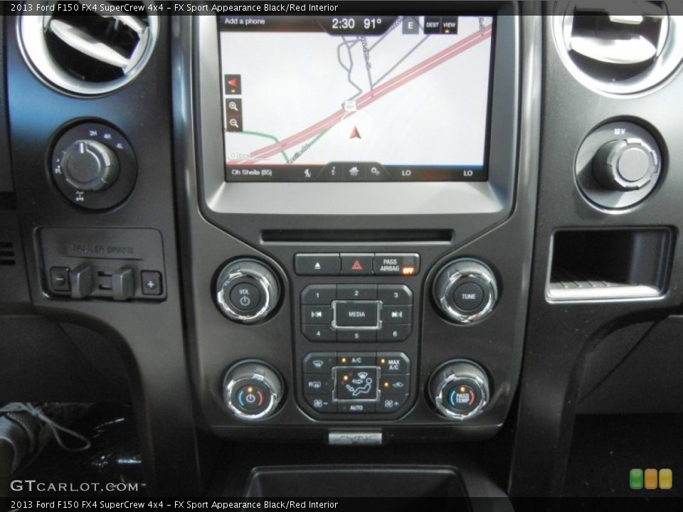 FX Sport Appearance Black/Red Interior Controls for the 2013 Ford F150 FX4 SuperCrew 4x4 #71766108