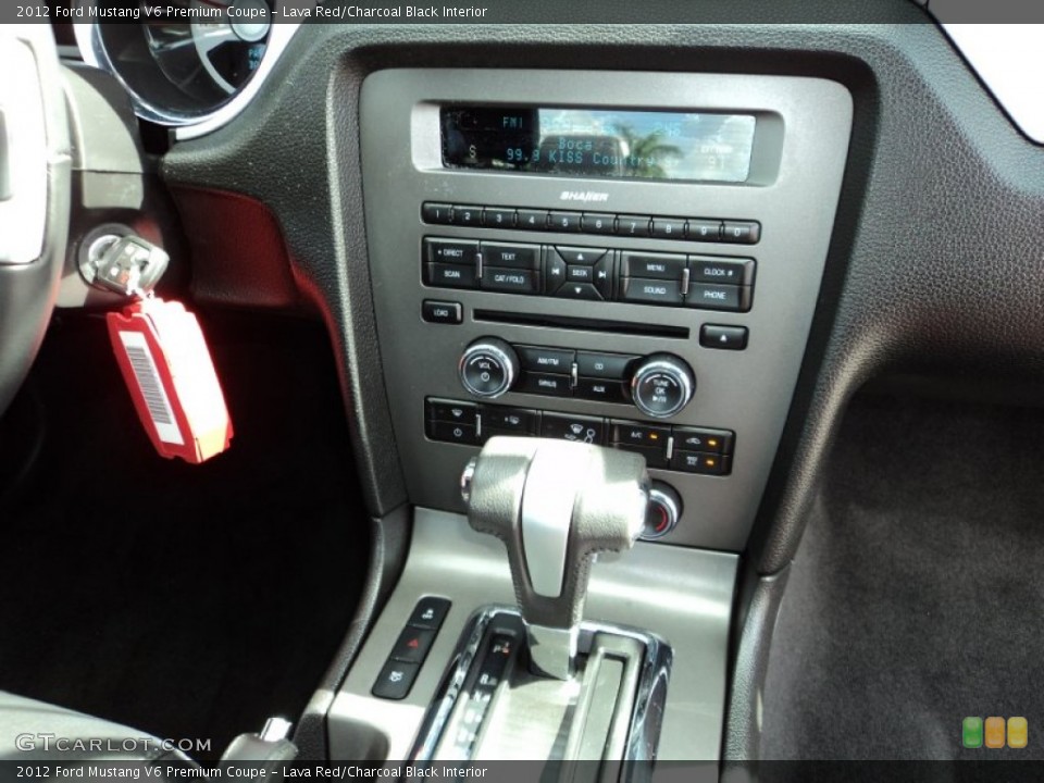 Lava Red/Charcoal Black Interior Controls for the 2012 Ford Mustang V6 Premium Coupe #71768835