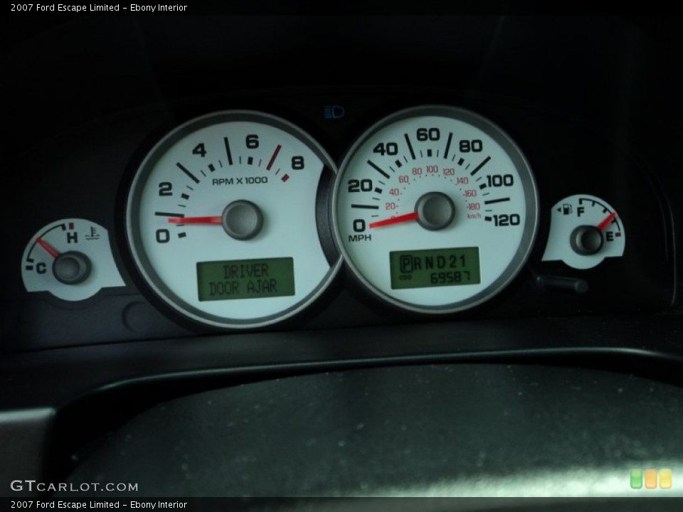 Ebony Interior Gauges for the 2007 Ford Escape Limited #71769468