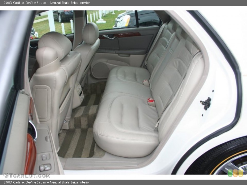 Neutral Shale Beige Interior Rear Seat for the 2003 Cadillac DeVille Sedan #71771955