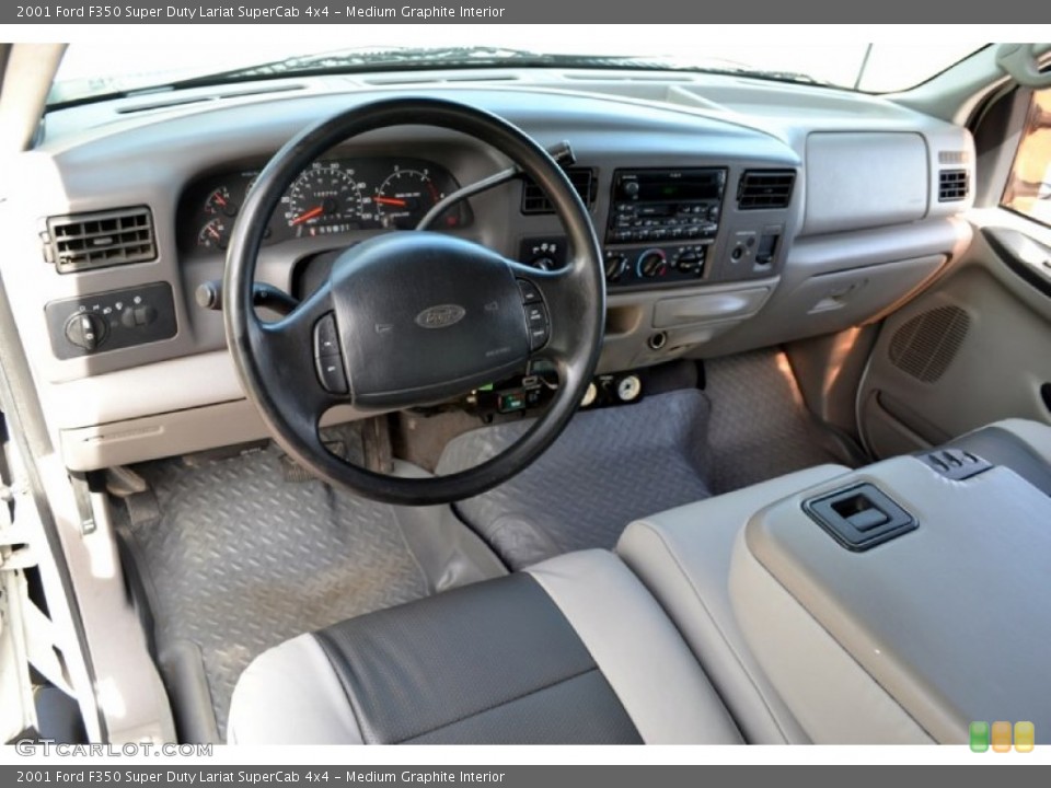 Medium Graphite Interior Prime Interior for the 2001 Ford F350 Super Duty Lariat SuperCab 4x4 #71781999