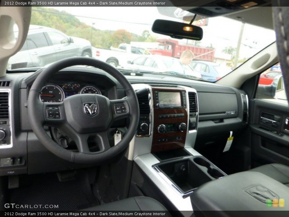 Dark Slate/Medium Graystone Interior Prime Interior for the 2012 Dodge Ram 3500 HD Laramie Mega Cab 4x4 #71783115