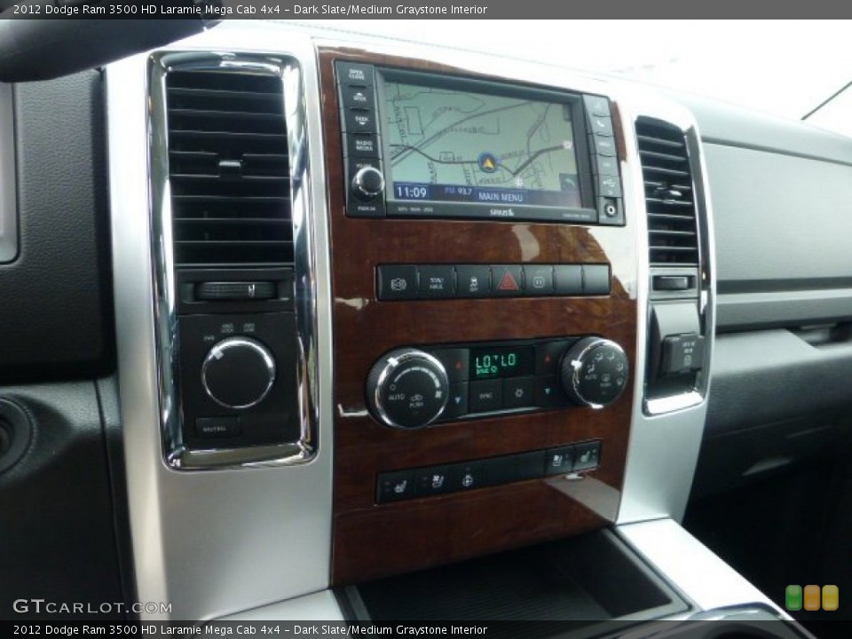 Dark Slate/Medium Graystone Interior Controls for the 2012 Dodge Ram 3500 HD Laramie Mega Cab 4x4 #71783151