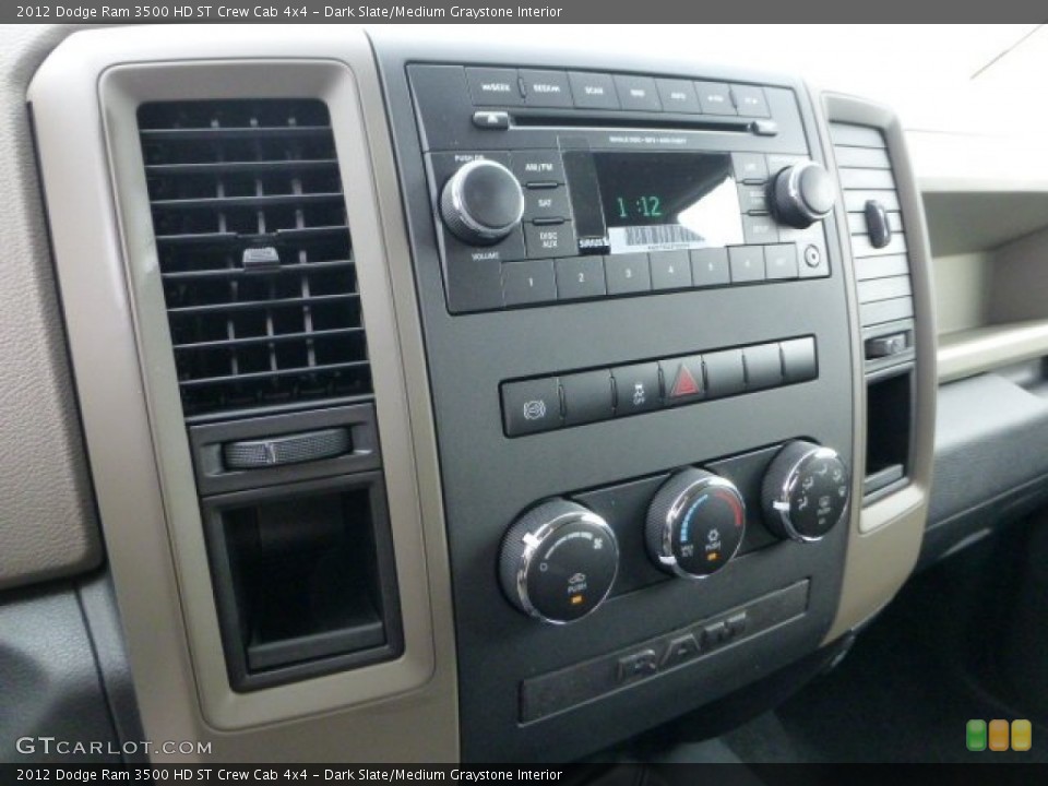 Dark Slate/Medium Graystone Interior Controls for the 2012 Dodge Ram 3500 HD ST Crew Cab 4x4 #71783682