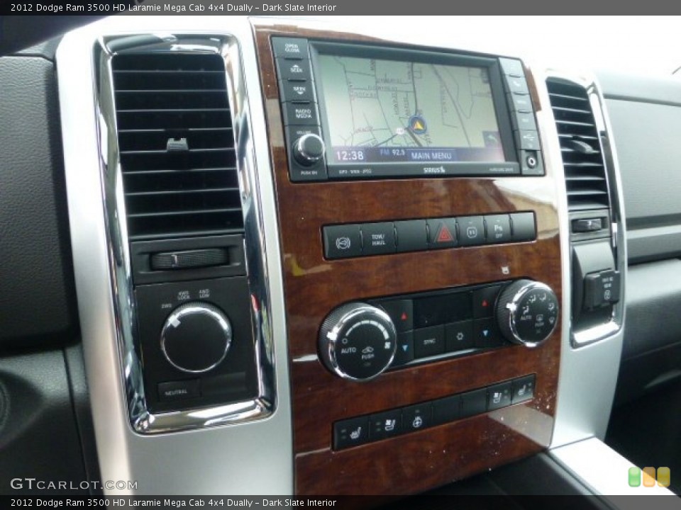 Dark Slate Interior Controls for the 2012 Dodge Ram 3500 HD Laramie Mega Cab 4x4 Dually #71785014