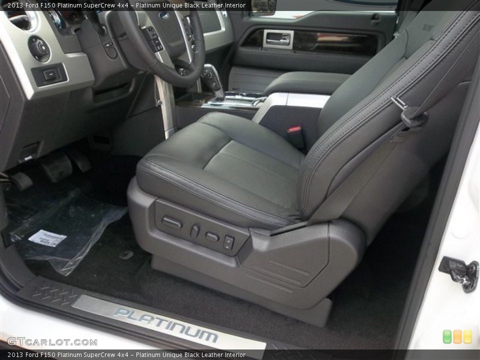 Platinum Unique Black Leather Interior Front Seat for the 2013 Ford F150 Platinum SuperCrew 4x4 #71785842