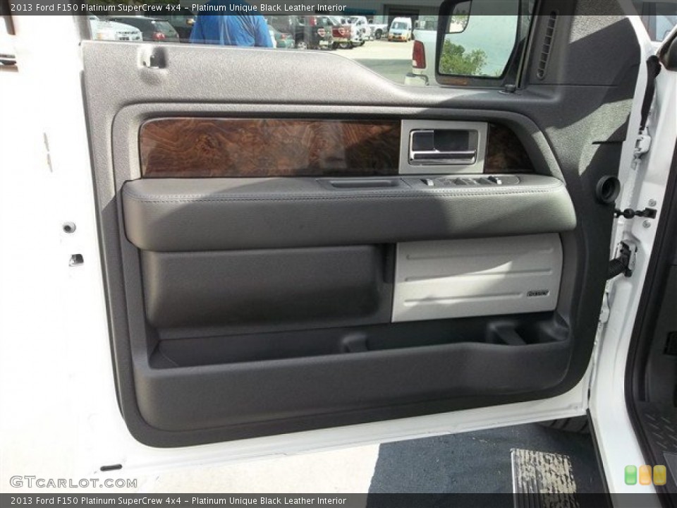 Platinum Unique Black Leather Interior Door Panel for the 2013 Ford F150 Platinum SuperCrew 4x4 #71785910